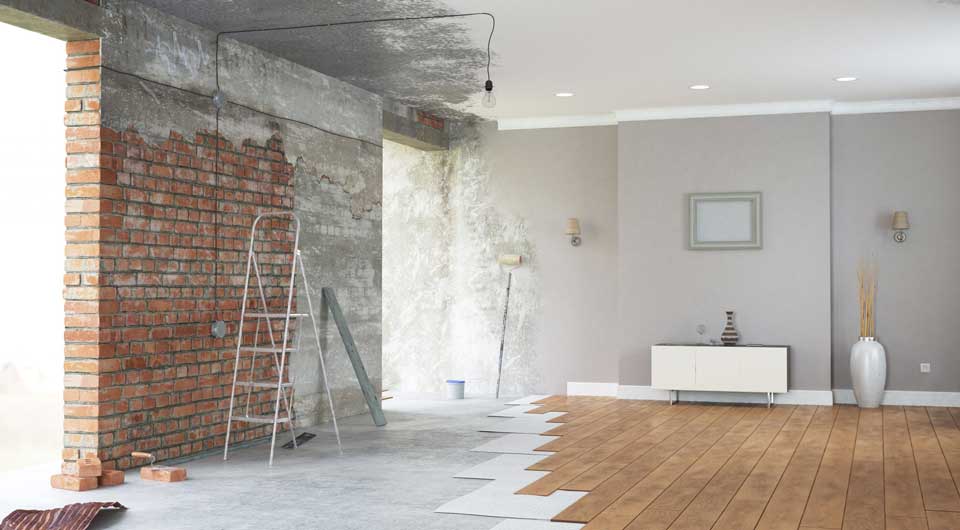 Remodeling an interior space with brick